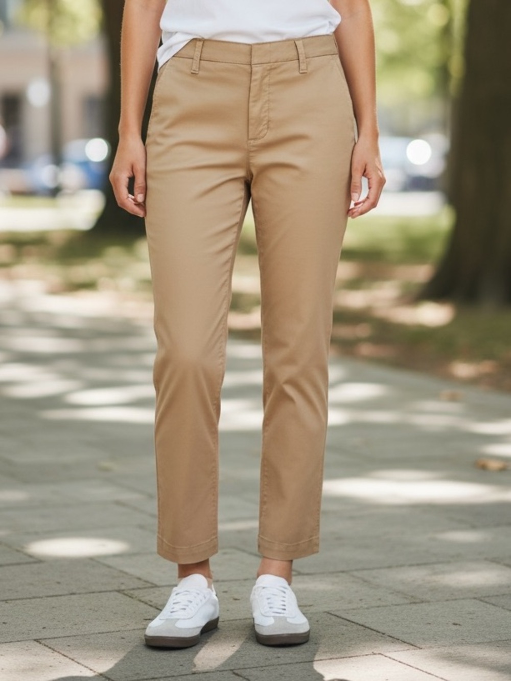 GAP Slim Ankle Chino Pants Tan Size 14 NWT High Rise